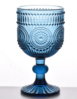 Vente chaude Gobelet en verre transparent écologique de style tournesol moderne pour vin rouge Décoration de bar à domicile