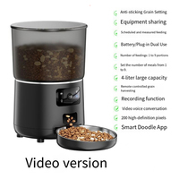 Distributeurs automatiques intelligents de nourriture pour animaux de compagnie 4L avec caméra pour chat et chien