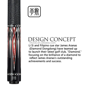 Lisi Diamond Billiard Cue, Split‑Piece Large Tip Professional Hand‑Carved Inlay Pool Cue for Chinese 8‑Ball & 9‑Ball - Product Image 2