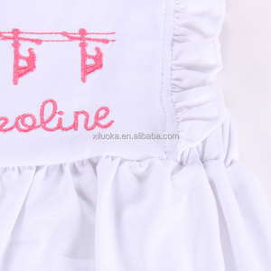 <span class=keywords><strong>Pagliaccetto</strong></span> bianco bianco bianco 2024 ricamato all'ingrosso <span class=keywords><strong>senza</strong></span> <span class=keywords><strong>maniche</strong></span> del bambino del cotone - Product Image 6