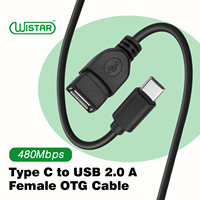 Adaptateur OTG WISTAR USB Type C mâle vers USB 2.0 a femelle, câble de données