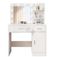 Meuble de chambre à coucher de style européen et américain, qualité export, en MDF, coiffeuse populaire, modèle 0, en stock