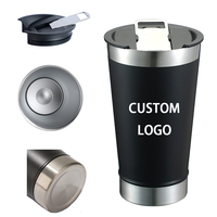 Tasse à café à sublimation en acier inoxydable avec impression laser 3D, gobelet à bière avec décapsuleur