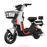 Scooter électrique 1000W à double siège, cyclomoteur urbain avec panier, 3 modes de vitesse, éclairage LED, vente en gros