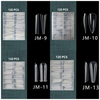 Hanyinails Fournisseur OEM Offre de beauté des ongles XL Coffin Moule français Construction Pointes d'ongles à double forme pour extension de gel dur en poly gel