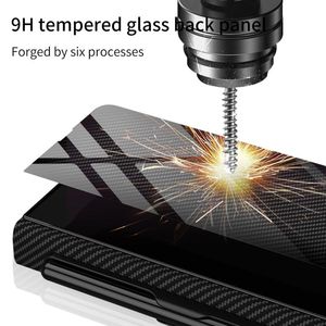 Pour <span class=keywords><strong>Samsung</strong></span> Z <span class=keywords><strong>Fold</strong></span> 5 étui miroir écran pliant en cuir PU antichoc Flip Cover nouveau verre PC Compatible avec Z <span class=keywords><strong>Fold</strong></span> 3 4 <span class=keywords><strong>A1</strong></span> - Product Image 5