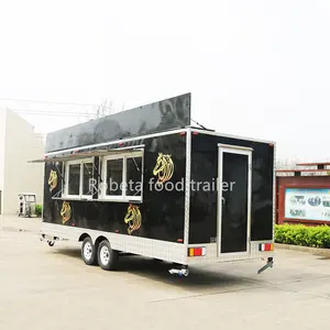 New Golden horse head design foodtruck for germany mobile food crepe cart street food kiosk cart tea stall for sale