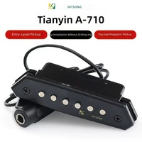 Micro magnétique passif de qualité supérieure pour trou de son, installation facile sans perçage, pour guitare acoustique 39/40 pouces, pièce de rechange pour guitare folk