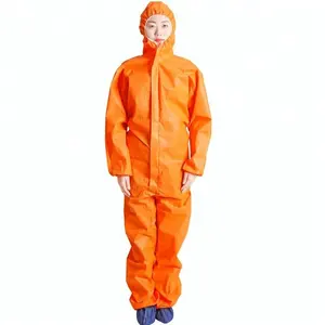 Disposable Nonwoven Coverall Type 5 And 6 SF Water Proof Orange 50 55 Gsm PPE SMS XXL Wind 4B 4 Microporous Blue Line 63G 30G Disposable Overall Coverall