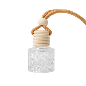 Wholesale Empty Custom Round Air Freshener 8ml <strong>Refillable</strong> <strong>Car</strong> Hanging Glass Bottle <strong>Car</strong> Auto <strong>Diffuser</strong> Bottle - Product Image 1