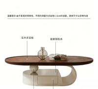 Nouvelle table basse en bois massif de noyer design pour un salon moderne et simple, petite table basse pour la maison