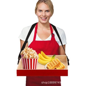 Wooden popcorn <b>tray</b>, cinema waiter's sales <b>tray</b>, portable stretch strap <b>tray</b>, popcorn <b>snack</b> <b>tray</b> - Product Image 5