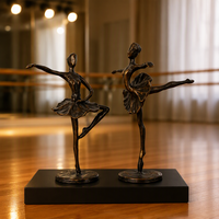 Figurine de ballerine en fonte, sculptures abstraites de danseuses de ballet, art décoratif pour la maison, décoration de table, artisanat en métal, cadeau, accents décoratifs