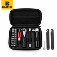 Kit de pompe à vélo BaiMei, clé à douille, embouts de tournevis, tout-en-un, universel, premium, pratique, pour la conduite, les voyages en plein air