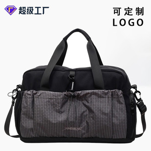 Fitness Bag Large Capacity 20-35L Wet Dry Separation Travel Sports Yoga Shoulder Hand Crossbody Unisex Black Gray Khaki - Product Image 5