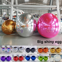 Coloré PVC arc-en-ciel ballon modèle gonflable Chrome boule miroir pour événement décoration boule à neige Type publicité gonflables