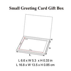 Boîte cadeau plate noire Geoto pour cartes, emballage cadeau en papier pour cartes de vœux, invitations et cadeaux de fêtes - Product Image 6