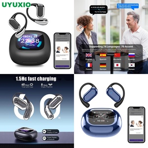 Geluidsisolerende AI-vertaler oordopjes, 144 talen, draadloze open-oor <span class=keywords><strong>headset</strong></span>, real-time spraakvertaler voor helder en duidelijk geluid - Product Image 1