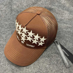 <span class=keywords><strong>Gorra</strong></span> de Béisbol Transpirable AMR con Bordado de Estrellas en Cuero, Ajustable, Estilo Trucker, Casual, Unisex, para Exteriores, Hip Hop - Product Image 6