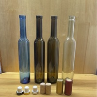 Vente en gros 187ml 375ml 750ml Feuille morte Champagne Antique Vert Liège Finition supérieure Vin Bordelaise Bourgogne Bouteille en verre