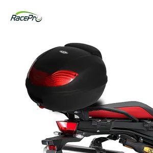 Racepro 32L Large Universal Rear Motorcycle Trunk Plastic Top Box Tool Case Luggage Storage Motorcycle Tail Box with Tail Light