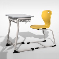 Bureau d'étude réglable en hauteur pour étudiants, table et chaise pour salle de classe, mobilier scolaire