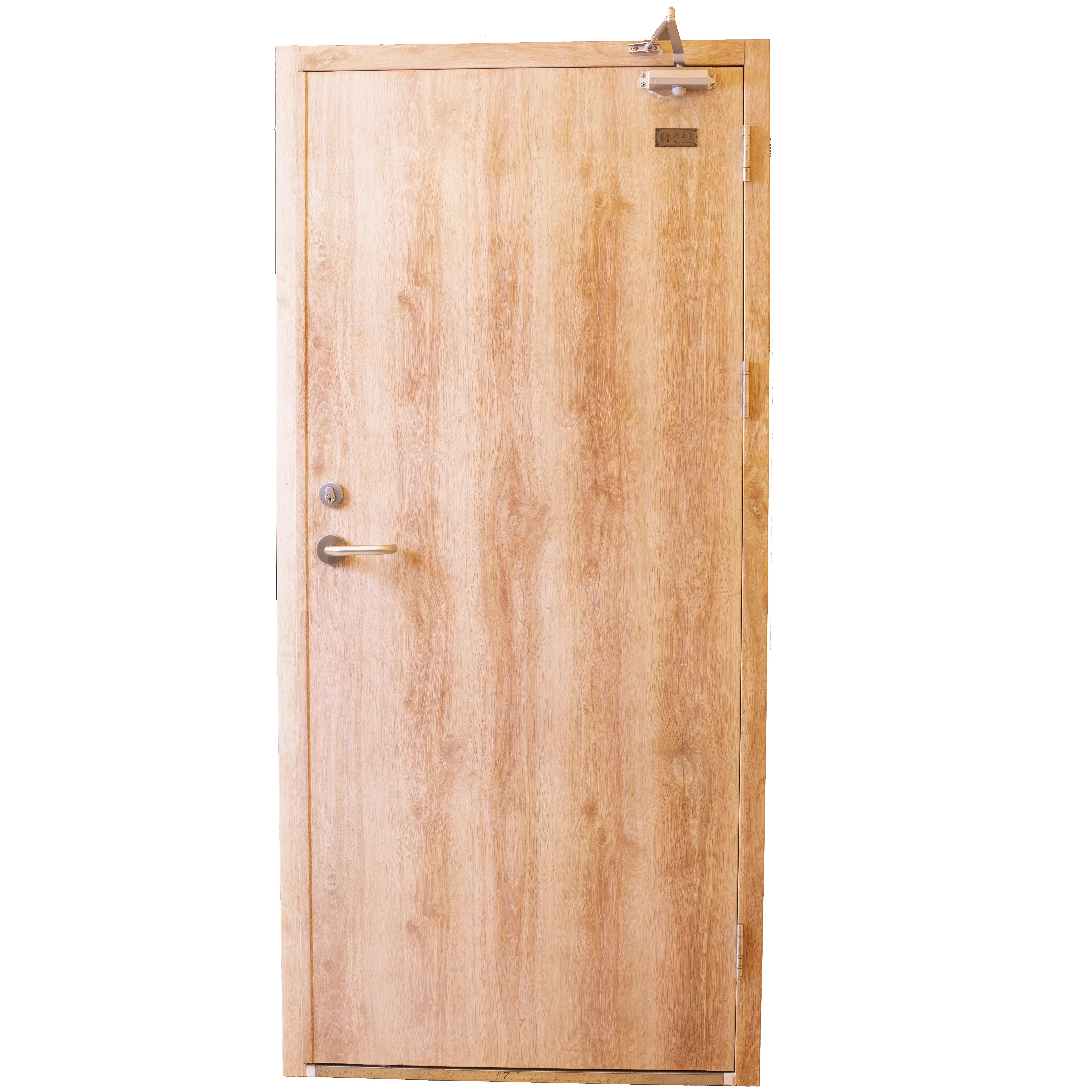 CE liste 1h /1.5 H Galvanized Steel Frame Wood Fire Door mit wärme transfer