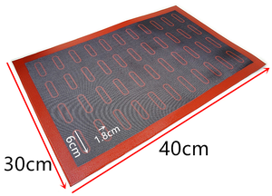 Eclairs micro-perforés de couleur rose <span class=keywords><strong>Tapis</strong></span> de cuisson ignifuge en <span class=keywords><strong>silicone</strong></span> avec spatule à brosse Ensemble antiadhésif Outils de cuisson et de pâtisserie - Product Image 3