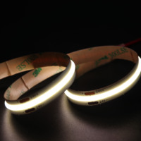 Bande lumineuse LED COB flexible 10M 2700K 3000K blanc chaud DC pour la maison et la chambre à coucher, contrôleur 512 puces 12V 24V
