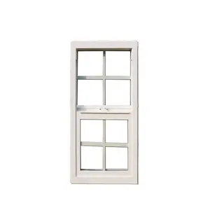 Fenêtres américaines à double suspension en vinyle low e blanc à double suspension