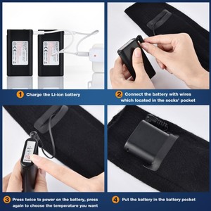 <strong>Leg</strong> <strong>Warmer</strong> Rechargeable Heated <strong>Socks</strong> Safety 3.7V 2200mAh Battery Powered Cold Weather Heat <strong>Socks</strong> for Men Women - Product Image 4