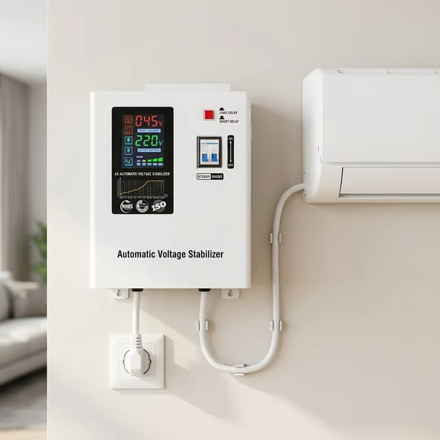 15kVA Wall Mounted AVR Voltage Stabilizer TLK45 for Water Pump Single Phase 220V 230V Output Wide Input 45-280V High Efficiency