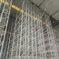 Chariot de manutention robuste à 5 niveaux en acier, verrouillable en sécurité, capacité de charge 3000 kg, renfort antisismique pour rayonnage d'entrepôt