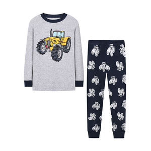 Conjunto de pijamas para niños New Boy Cartoon Kids Conjuntos de ropa Niños Algodón Azul Pijamas Precio de fábrica - Product Image 1