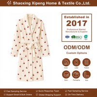 Peignoirs en polaire super doux et chauds pour femmes, personnalisés avec impression de luxe, vente en gros d'usine pour la maison