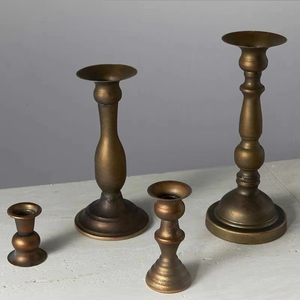 Chandelier vintage en métal doré, ornement artisanal de luxe, porte-bougie personnalisé, décoration de table, fête, banquet, décoration de la <span class=keywords><strong>maison</strong></span>, cadeau - Product Image 6
