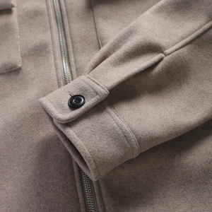 Autunno/inverno nuova giacca stile da <span class=keywords><strong>uomo</strong></span> a maniche lunghe con cerniera in lana con risvolto a doppia tasca tridimensionale sartoriale - Product Image 4