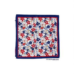 Foulard quadrato floreale 70x70 cm in cotone stampato per donna, accessorio moda - Product Image 2