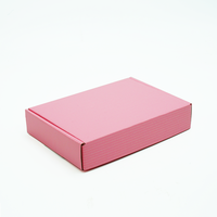 Boîte d'emballage rose avec Logo imprimé, taille personnalisée, boîtes d'emballage en carton ondulé, partie d'ordinateur, pour le courrier, 5 unités
