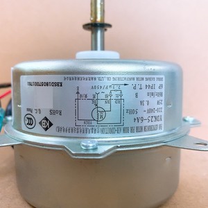 Motor Asíncrono Eléctrico YDK25-6A4 de 25W 220V 860RPM, Construcción Metálica Resistente para Unidad Exterior de Aire Acondicionado - Product Image 1