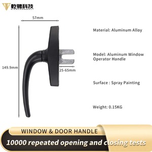 Premium Modern Aluminum <strong>Window</strong> <strong>Handle</strong> Casement Operator <strong>Lock</strong> with Smooth Zinc Alloy Mechanism Anti-Corrosion Door Usage - Product Image 2
