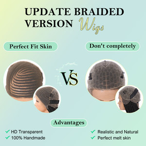 <span class=keywords><strong>Parrucca</strong></span> intrecciata trecce <span class=keywords><strong>Afro</strong></span> Cosplay da 36 pollici 13X8 HD in pizzo anteriore da <span class=keywords><strong>donna</strong></span> treccia capelli capelli medi con motivo misto - Product Image 3