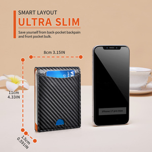 Cartera de nuevo estilo para hombre de la fábrica de cuero Banya <span class=keywords><strong>Nu</strong></span> de Guangzhou, tarjetero RFID antirrobo, artículo popular para llevar - Product Image 6