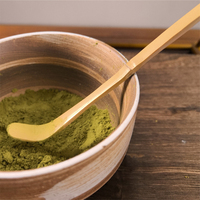 Cuillère à mesurer en bambou Cuillère à la main Cuillère pour poudre de café Matcha Longue cuillère à thé en bambou