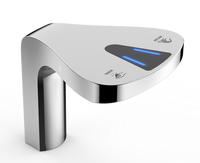 Robinet d'eau automatique intelligent 2-en-1 à capteur sans contact pour cuisine commerciale avec distributeur de savon moussant en métal pour usage hospitalier