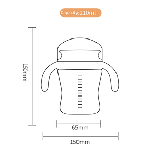 Biberon d'apprentissage anti-étouffement <span class=keywords><strong>360</strong></span>° anti-déversement en Tritan personnalisé, réutilisable, sans BPA, 210 ml, idéal pour le camping - Product Image 6