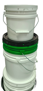 Secchio Rotondo in <span class=keywords><strong>Plastica</strong></span> di Alta Qualità <span class=keywords><strong>per</strong></span> <span class=keywords><strong>Alimenti</strong></span> da 1,05 Galloni, <span class=keywords><strong>Fusti</strong></span> in <span class=keywords><strong>Plastica</strong></span> Rinforzata con Coperchi e Manici, Barile Resistente agli Agenti Chimici - Product Image 2