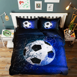 High-Quality Bedding Set Super Cool King Size Sports <strong>Football</strong> Polyester 3-Piece <strong>Duvet</strong> <strong>Cover</strong> with Pillowcases for Children - Product Image 1