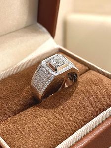 Bague de fiançailles Xinfly Pt950 sertie de diamants cultivés en laboratoire, style classique, pierre principale de 50 carats, pour cadeau de mariage ou fête - Product Image 2