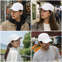 Casquette de baseball vierge personnalisable avec broderie de logo, en coton uni, 6 panneaux, visière incurvée réglable, couleur unie, unisexe, vente en gros, OEM, faible MOQ